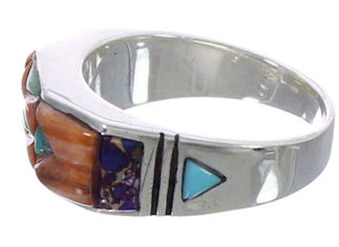 Authentic Southwest Oyster Shell Multicolor Ring Size 8-1/4 AX37263